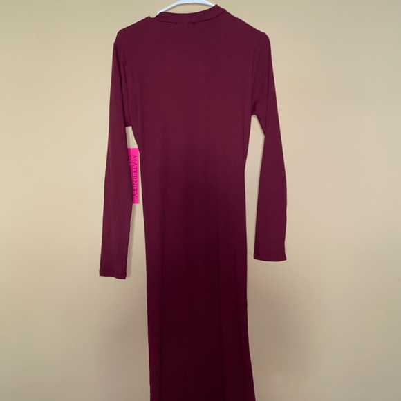 Burgundy XL Maternity Dress - Picture 2 of 3